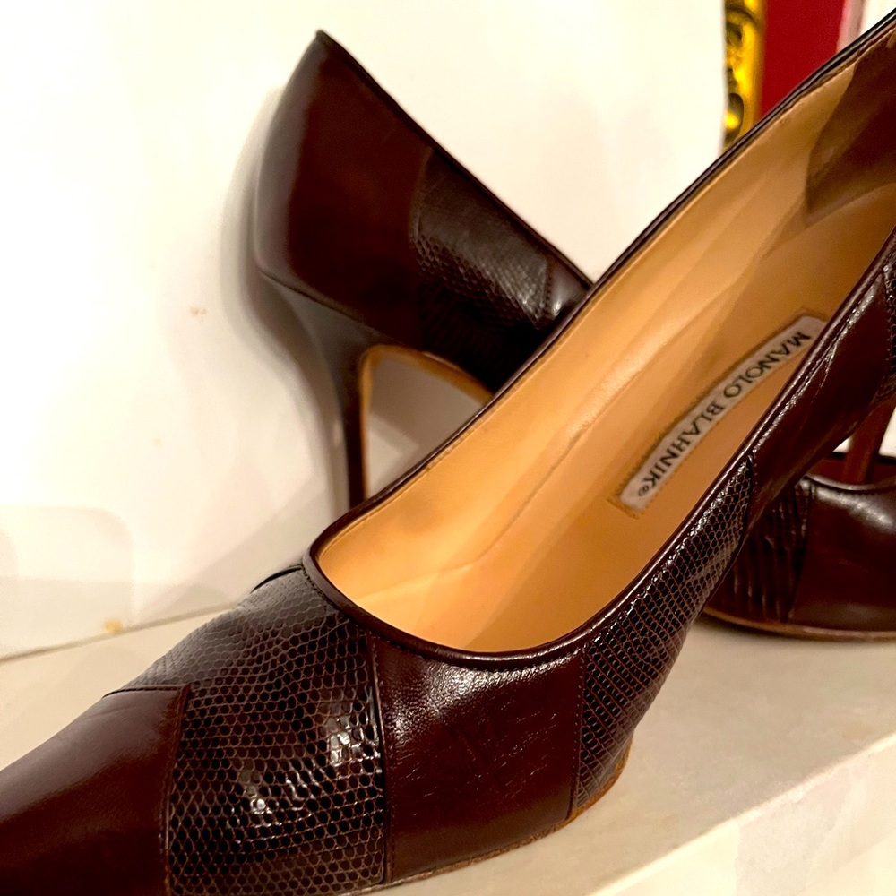 Manolo Blahnik (Bob Ellis) Lizard shoe,Pumps